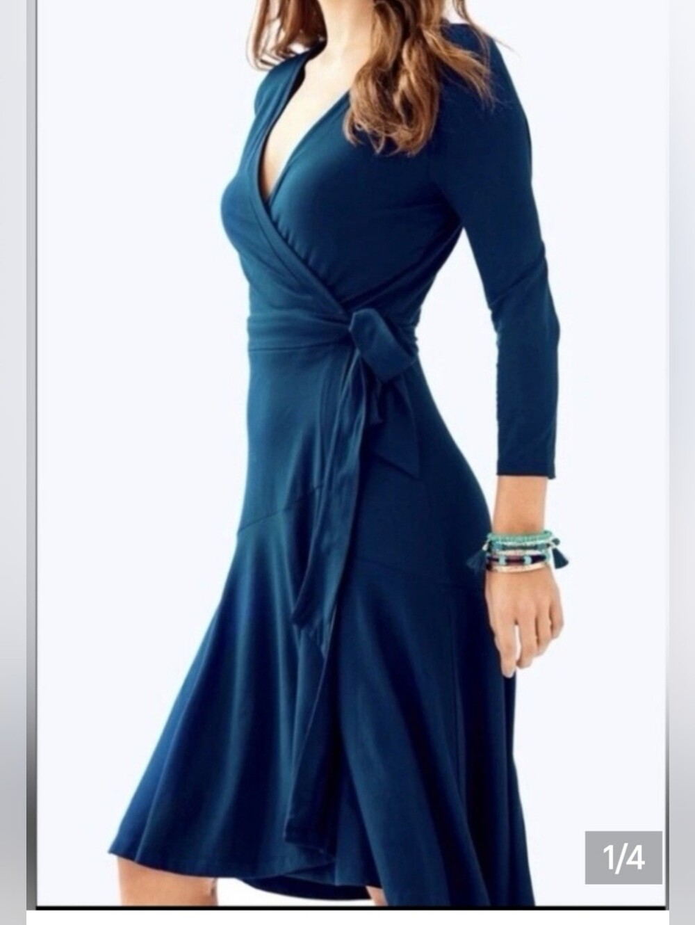Lilly Pulitzer Blue Knee Length Wrap Dress